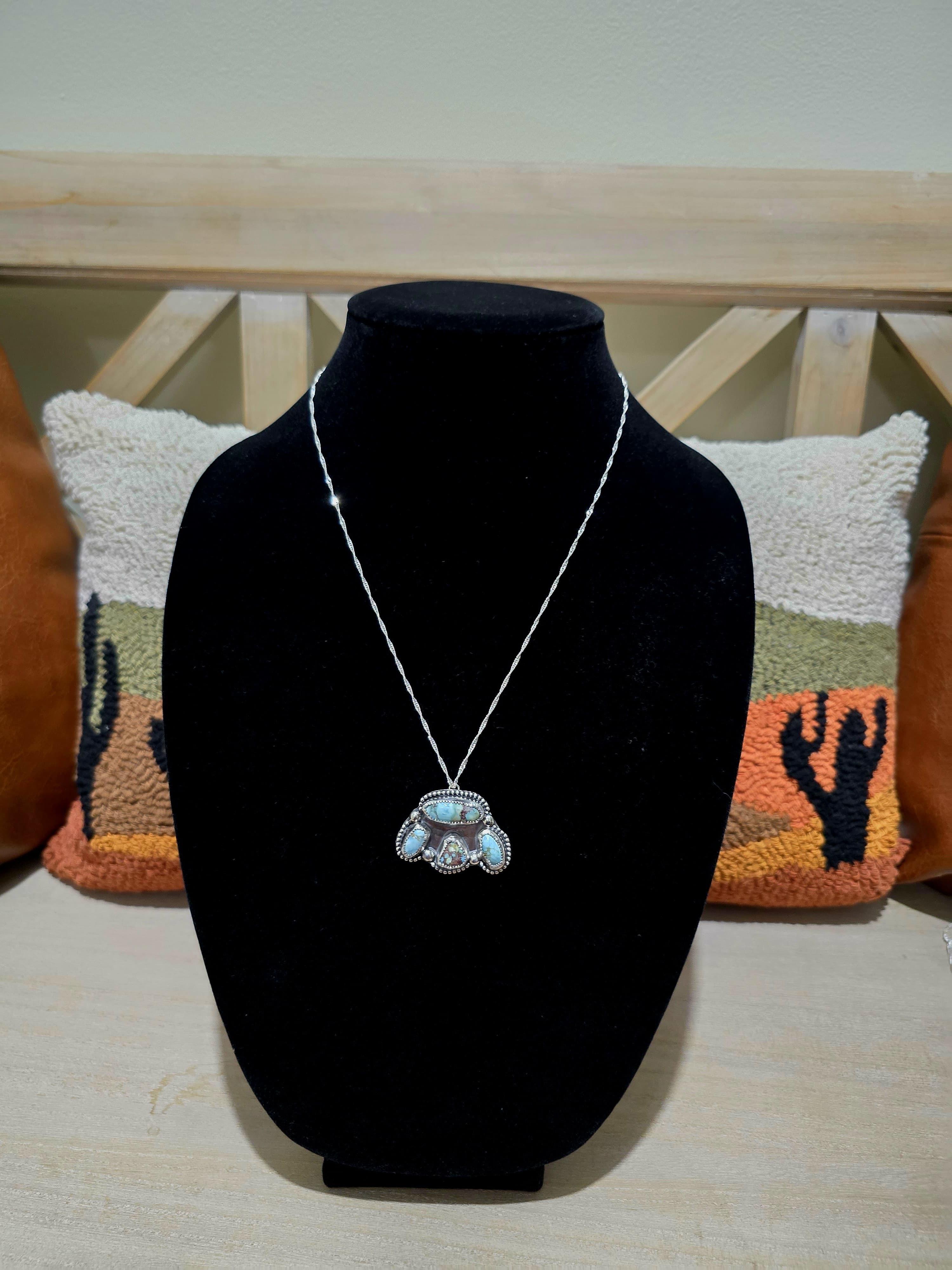 Golden hills turquoise necklace (20")