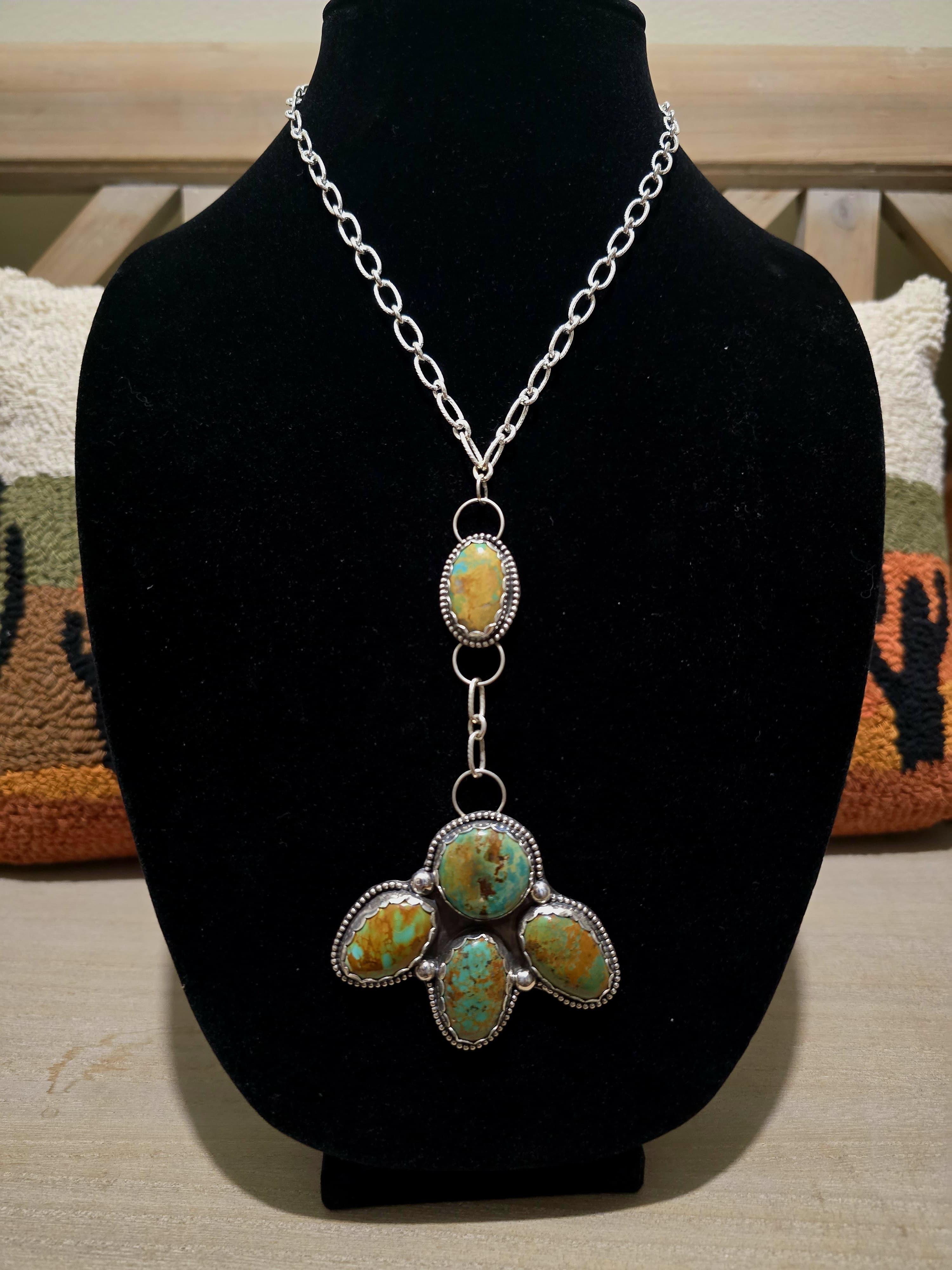 large Kingman turquoise necklace