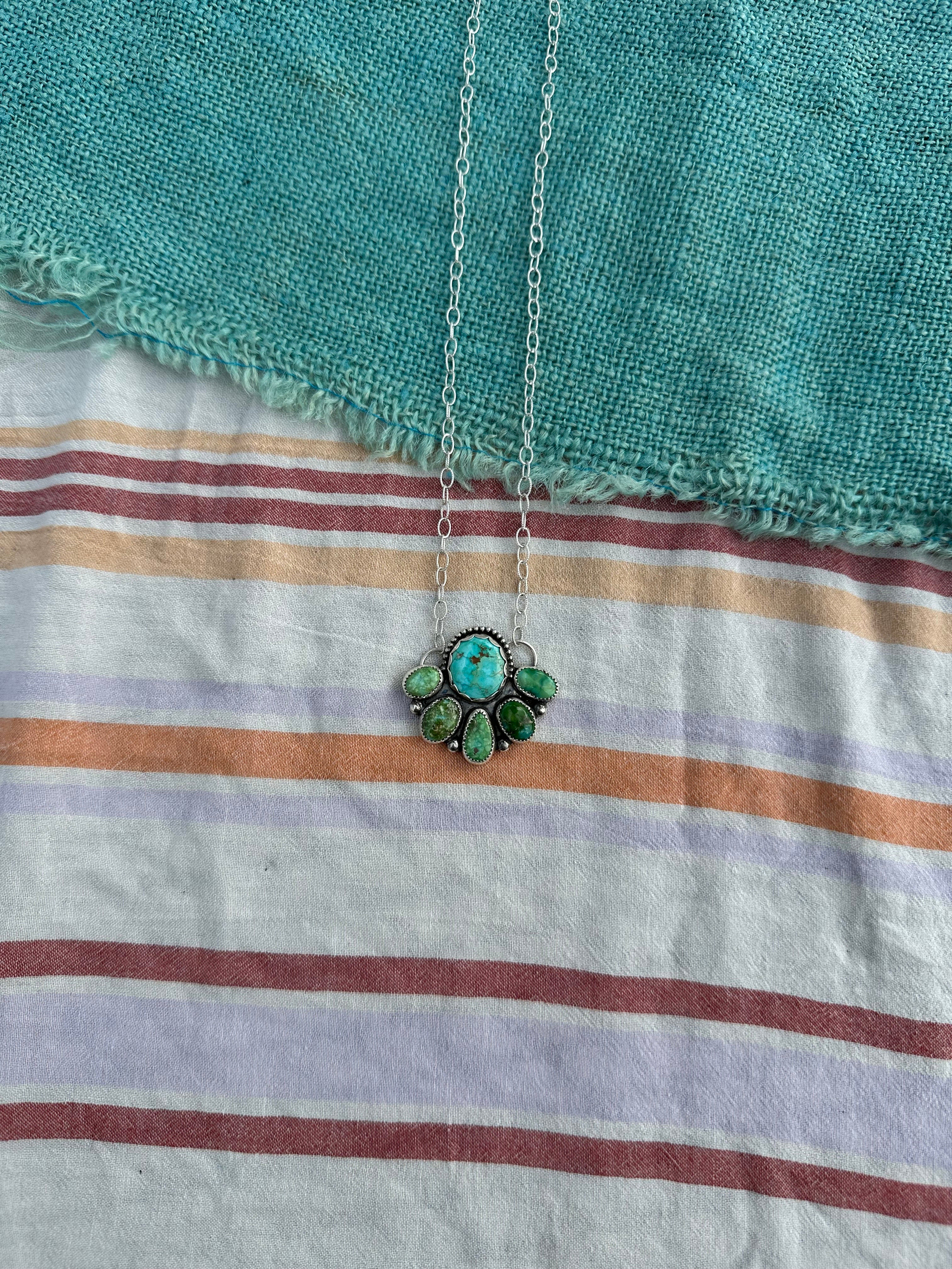 Succulent cluster necklace