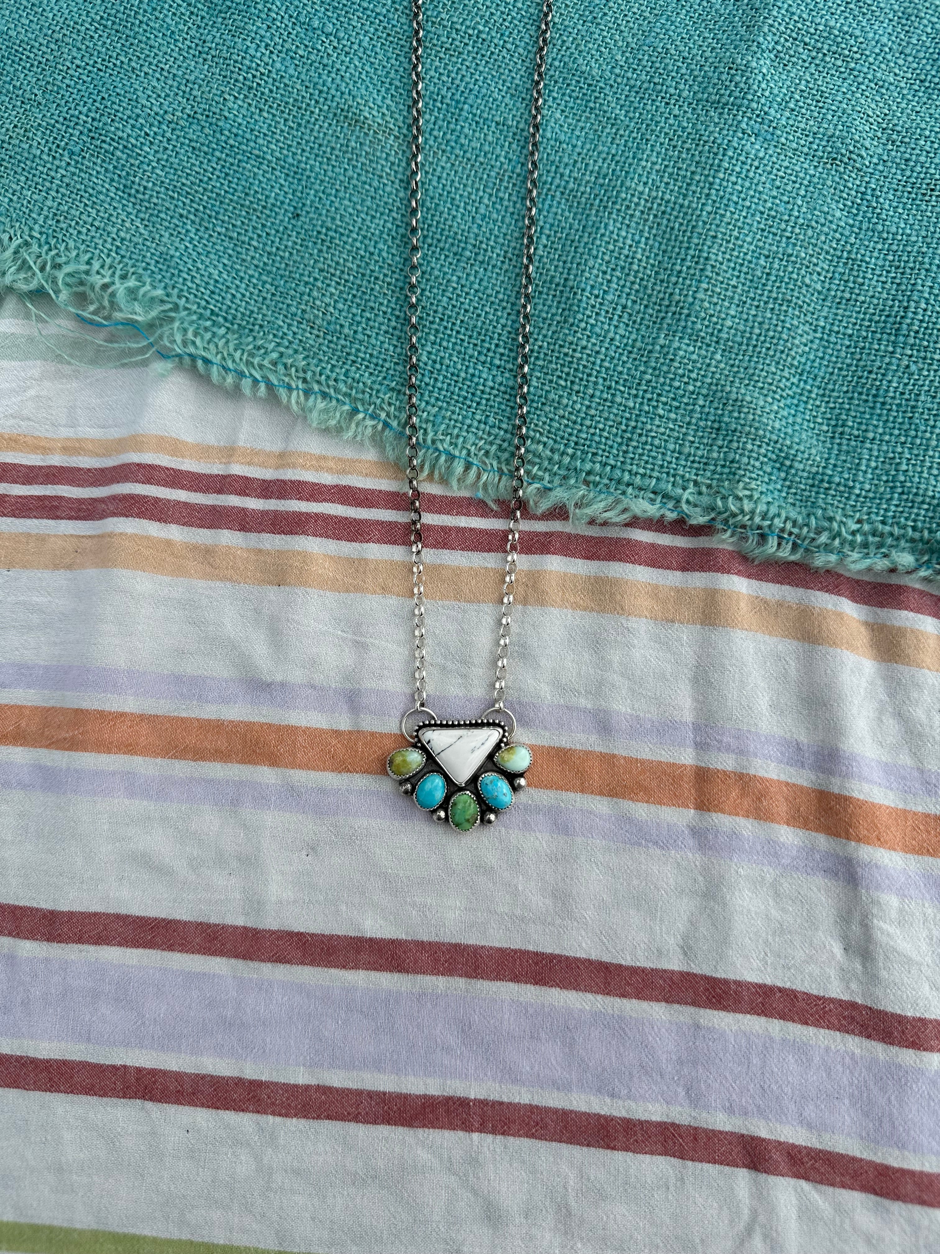 White buffalo Bloom necklace