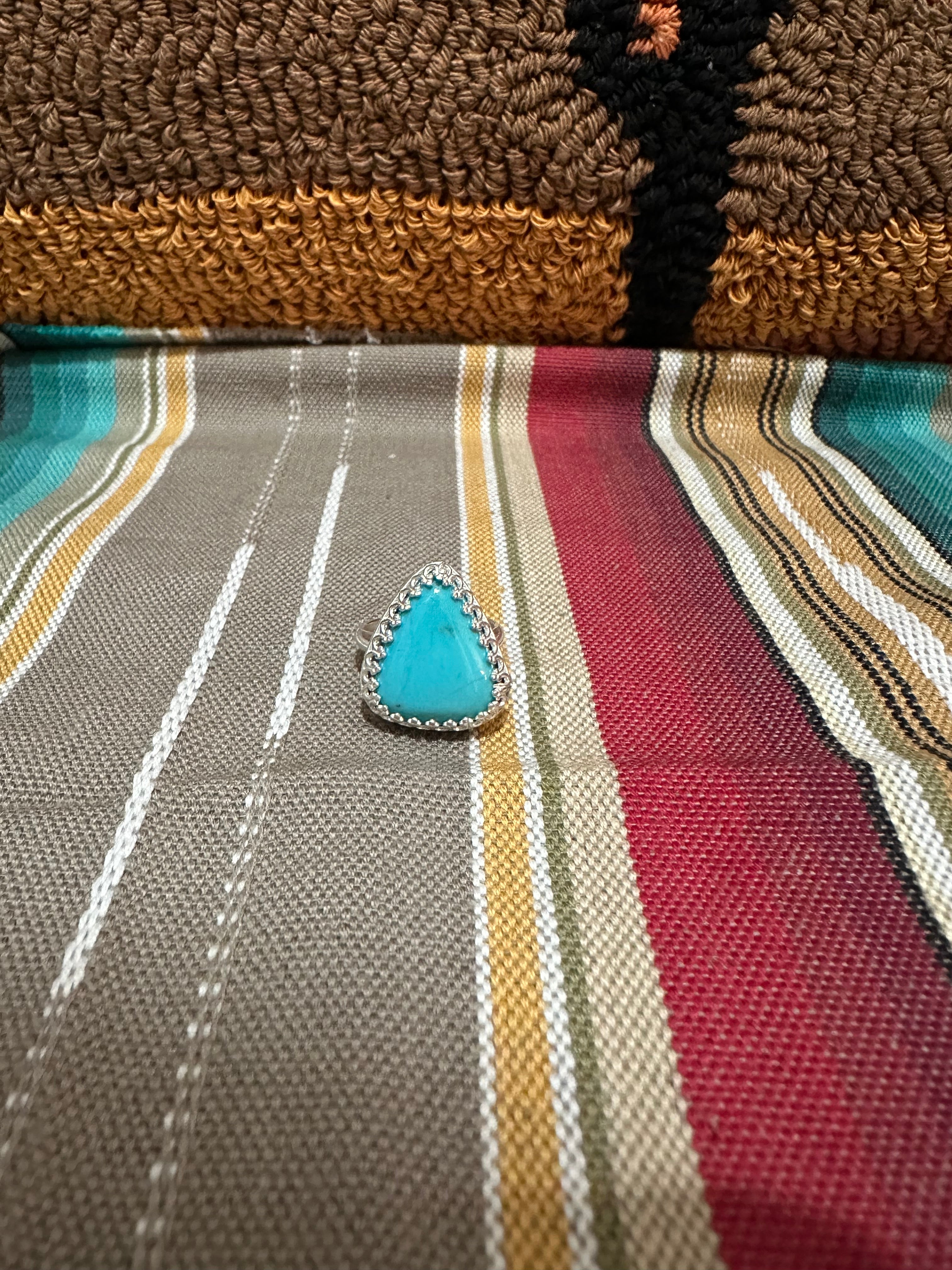 Turquoise gallery ring (size 6)