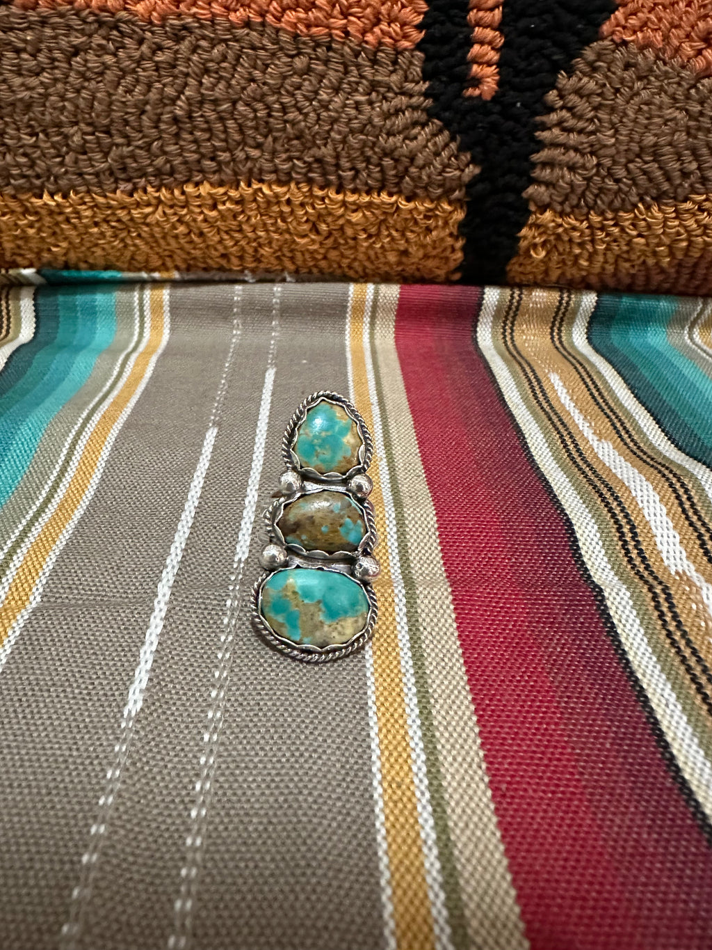 Sea green Royston trio ring