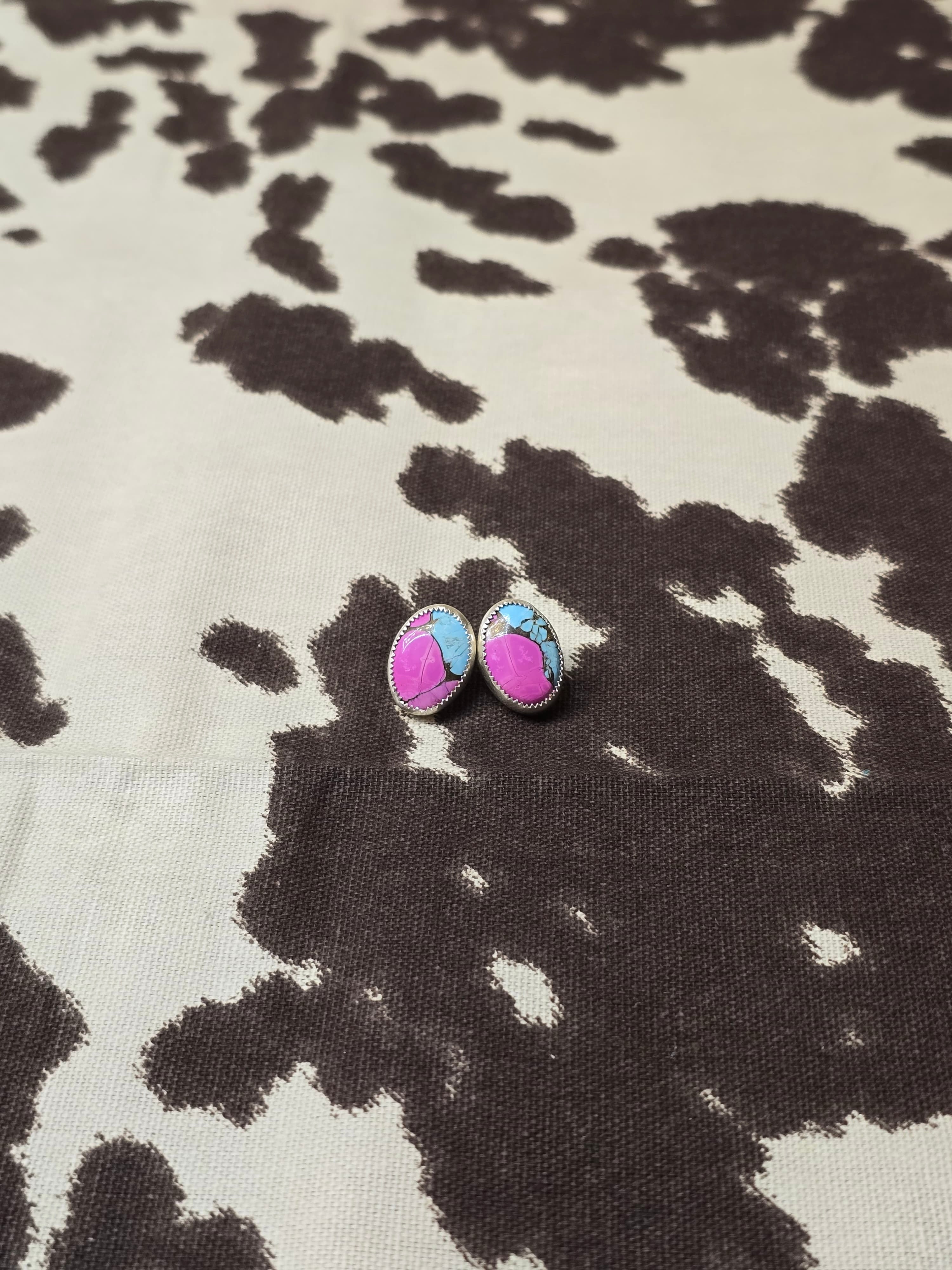 Cotton candy stud earrings
