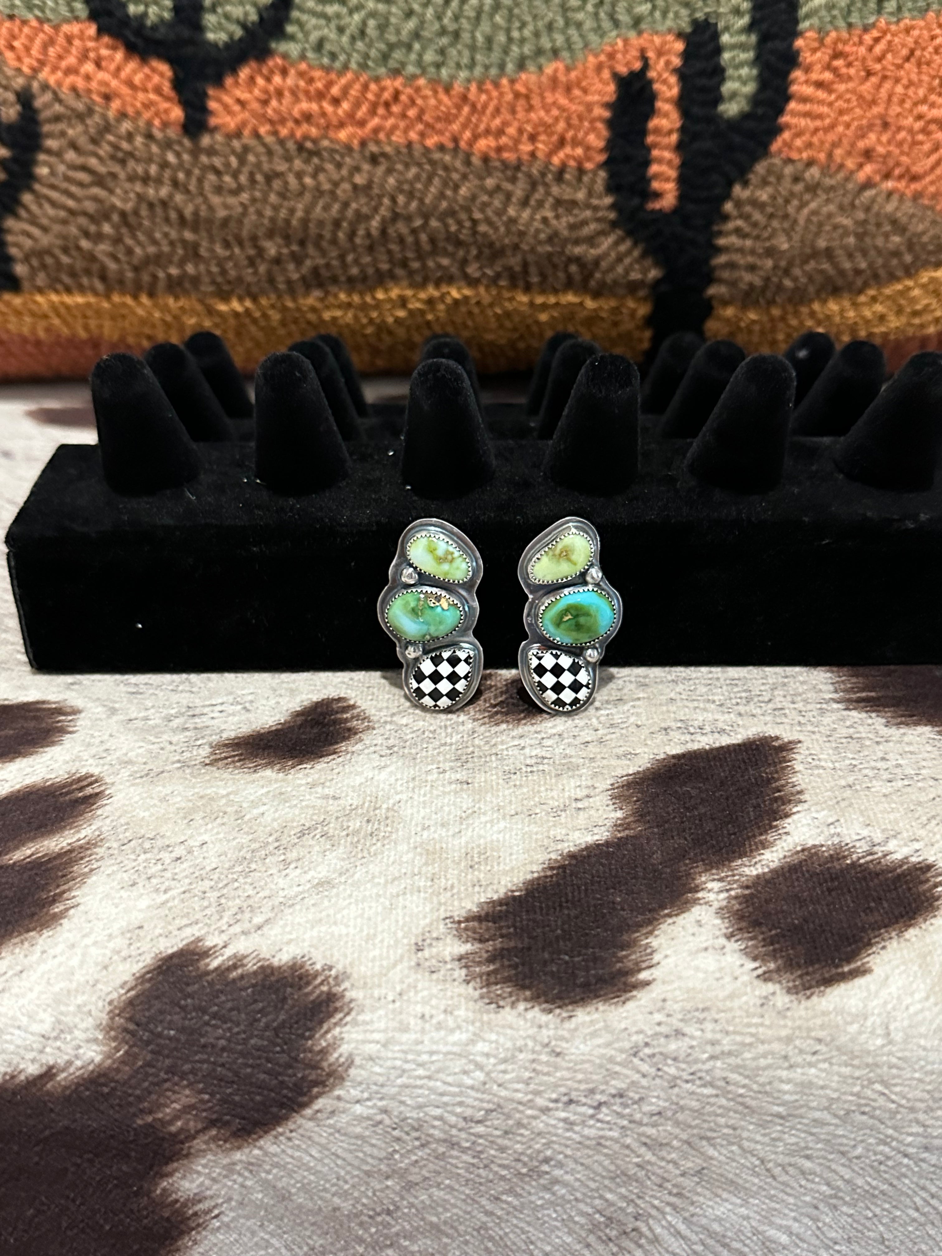 Custom cluster trio earrings